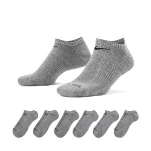 NWT GRAY Nike Everyday Plus CushionedTraining No-Show Socks (6 Pairs) size M